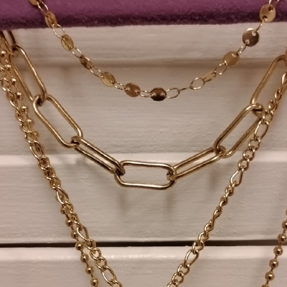 Ever True Gold-tone Layered Necklace - Picture 4 of 6